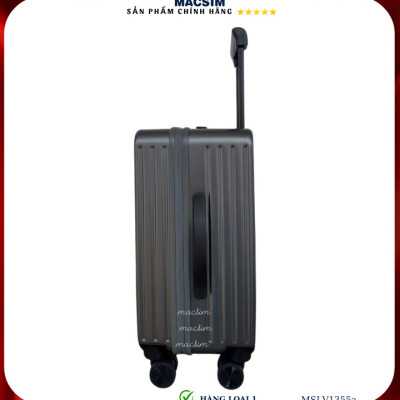 Vali cao cấp Macsim SMLV1355a cỡ 20 inch màu ghi, màu trắng - Hàng loại 1
