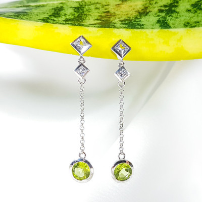 Bông tai đá Peridot LAT.176