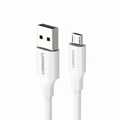 Cáp sạc truyền dữ liệu USB 2.0 sang MICRO USB hỗ trợ sạc nhanh Ugreen 289UK60139US 0.25M màu Trắng hàng chính hãng