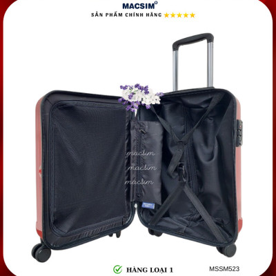 Vali cao cấp Macsim Smooire MSSM523 cỡ 20 inch màu gold, đen, đỏ - Hàng loại 1
