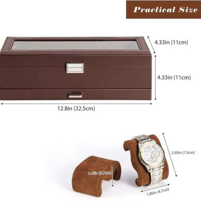 Hộp đựng đồng hồ bọc da siêu sang Practical hàng chính hãng