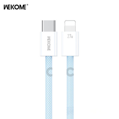 Cáp sạc nhanh PD 27W WEKOME WDC-21 C to L bọc dù cao cấp, độ dài 1m ( hàng chính hãng)