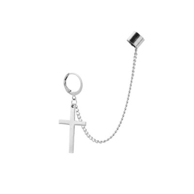 Khuyên tai kẹp vành gắn ngôi sao / chữ thập độc đáo