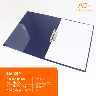 Bìa kẹp file tài liệu Switch OFF AO+, nhựa PP/A4, gáy 15mm