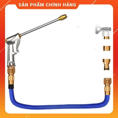 Vòi Xịt Rửa Xe️ Bộ dây và vòi xịt tăng áp lực nước rửa xe tưới cây loại 7.5m (dãn nở 22m) 206733