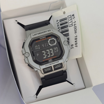 Đồng Hồ Nam Dây Nhựa Casio Standard WS-1400H-1BVDF Chính Hãng - WS-1400H-1B Pin 10 Năm