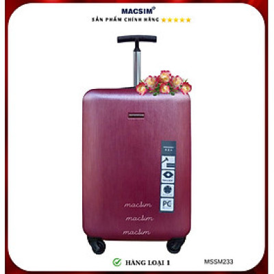 Vali cao cấp Macsim Smooire MSSM233 cỡ 21 inch màu tím hồng - Hàng loại 1