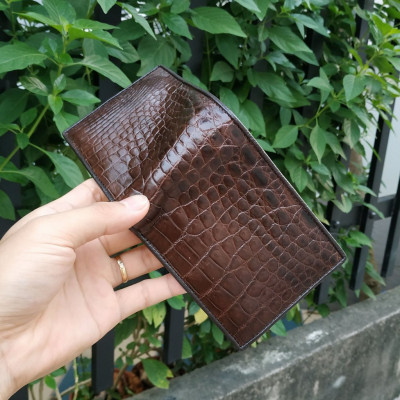 Bóp Da Cá Sấu. [DA BỤNG RẤT MỀM VÀ BỀN] 2 Mặt Đều Được Làm Từ Da Cá Sấu Cao Cấp