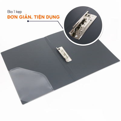 Bìa kẹp file tài liệu Switch OFF AO+, nhựa PP/A4, gáy 15mm