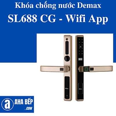 Khóa cửa chống nước Demax SL688 CG - Wifi App. Hàng Chính Hãng