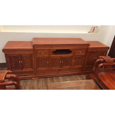 Kệ tivi mõ gỗ hương đá