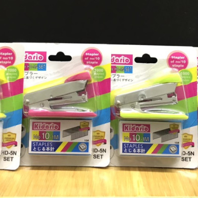 Sét Bấm Kim Kidario Số 10 Mini Và Kim Bấm HD-5N SET (12 Tờ)- Giao Màu Ngẫu Nhiên
