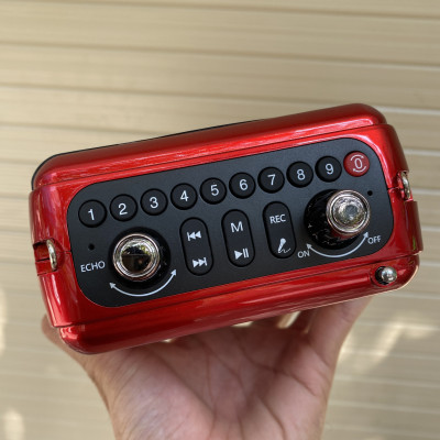 Loa trợ giảng Shuae SM918 - Máy trợ giảng kèm micro cài tai không dây - Kết nối Bluetooth, AUX, USB, SD card, FM - Công suất 15W - Có echo hát karaoke dễ dàng - Pin sạc dung lượng lớn cho thời gian sử dụng lên đến 6h - Hàng nhập khẩu