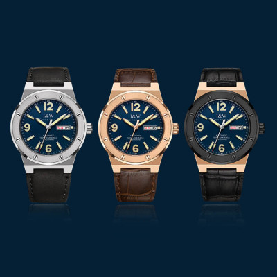 Đồng hồ nam chính hãng IW CARNIVAL IW589G-2 Kính sapphire ,chống xước,Chống nước ,Bảo hành 24 tháng,Máy cơ (Automatic),Dây da cao cấp,thiết kế lộ cơ thể thao