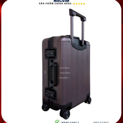 Vali hợp kim nhôm cao cấp Macsim MSLV1802 cỡ 20 inches màu gun hàng loại 1