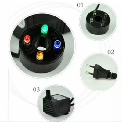 MÁY BƠM HÚT NƯỚC BỂ CÁ CẢNH MINI CÓ ĐÈN LED NHẤP NHÁY NHIỀU MÀU SẮC CỰC ĐẸP 