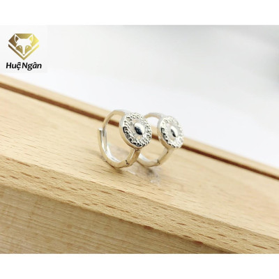 Bông tai bạc Ý 925 Huệ Ngân - Khuyên Vòng Xinh RYE140357