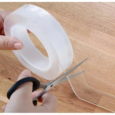 Cuộn băng keo trong suốt đa năng dán siêu dính trên mọi bề mặt, keo nano 2 mặt chống thấm tiện lợi dài 3cmx5m Cuộn keo chống thấm nhà bếp trong suốt
