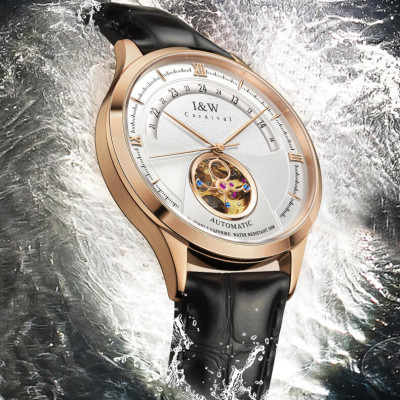 Đồng hồ nam chính hãng IW CARNIVAL IW525G-2 Kính sapphire ,chống xước,Chống nước 30m ,Bảo hành 24 tháng,Máy cơ (Automatic),Dây da cao cấp,thiết kế lộ cơ thể thao