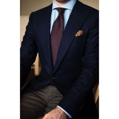 Cavat 8cm bản lớn Hàn Quốc cao cấp, hoa xanh vàng - Tặng kèm hộp Full box