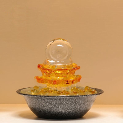 Thác Nước Phong Thủy Ngọc Cát Tam Tài Trang Trí_ Hàng chính hãng