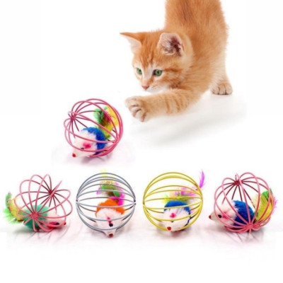 ĐỒ CHƠI BÓNG LỒNG CHUỘT - LẬT ĐẬT CHUỘT DÀNH CHO MÈO 