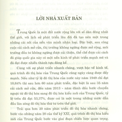 Chuyển Đổi Và Thúc Đẩy: Giải Mã Quá Trình Đô Thị Hóa Kiểu Mới Của Trung Quốc (Sách tham khảo)