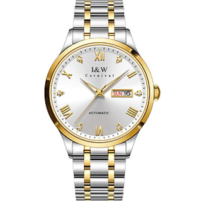 Đồng hồ nam chính hãng IW CARNIVAL IW679G-1 Kính sapphire ,chống xước ,Chống nước 30m ,Bảo hành 24 tháng,Máy cơ (Automatic),dây kim loại thép không gỉ 316L, thiết kế đơn giản dễ đeo