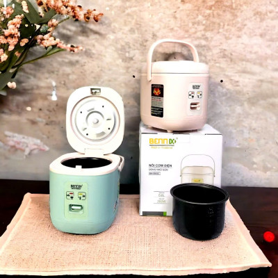 NồI Cơm Điện bé Bennix BN-006GC, Công Suất 200W, Dung Tích 0.6L Phù Hợp 1 - 2 Người Ăn Hàng chính hãng