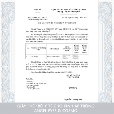 Kính giãn tròng màu Choco hiệu Angel Eyes  Chokoreto có độ - Chất liệu Silicone Hydrogel độ giãn 14.5