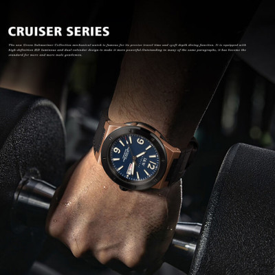 Đồng hồ nam chính hãng IW CARNIVAL IW589G-2 Kính sapphire ,chống xước,Chống nước ,Bảo hành 24 tháng,Máy cơ (Automatic),Dây da cao cấp,thiết kế lộ cơ thể thao