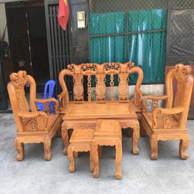 Bộ Bàn Ghế Minh Quốc Đào Gỗ Gõ Đỏ