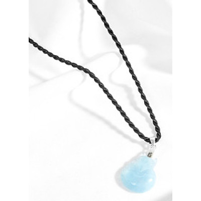 Mặt dây chuyền hồ ly 9 đuôi đá aquamarine Ngọc Quý Gemstones