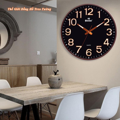 Đồng hồ EASTAR Tròn Lớn – Số nổi 3D có DẠ QUANG (*) – Máy KIM TRÔI - Bảo Hành 1 Năm - Tặng Pin Maxell