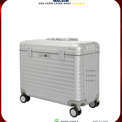 Vali hợp kim nhôm cao cấp Macsim hàng loại 1 MSLV1700 cỡ 16 inches màu bạc