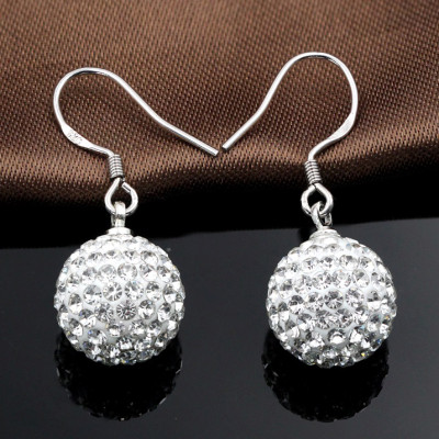 Bông tai bạc nữ trang sức bạc Ý S925 Bạc Xinh Huệ Ngân- Pha lê RYE140773