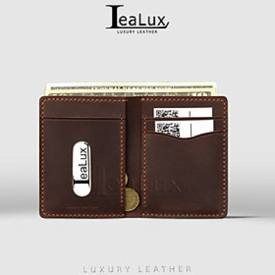 Ví Đứng Mini Da Sáp Handmade LEALUX Mini Handmade 5