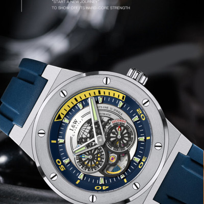 Đồng hồ nam chính hãng IW CARNIVAL IW619G-2 Kính sapphire ,chống xước,Chống nước 50m ,Bảo hành 24 tháng,Máy cơ (Automatic),Dây cao su cao cấp,thiết kế lộ cơ thể thao