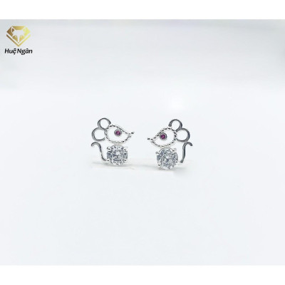 Bông tai bạc Ý 925 Huệ Ngân - Gold Mouse RYE141139