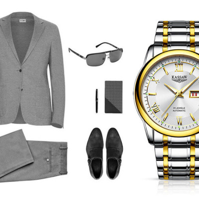 Đồng hồ nam chính hãng Kassaw K812-1 hàng mới 100% ,kính sapphire chống nước,chống xước,máy cơ (Automatic),dây kim loại thép không gỉ 316L ,kiểu dáng đơn giản