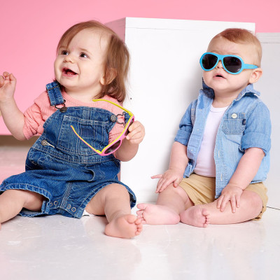 Kính Chống Tia Cực Tím Phi Công Hai Màu Babiators - Pink Lemonade, Cho Bé 3-5 Tuổi