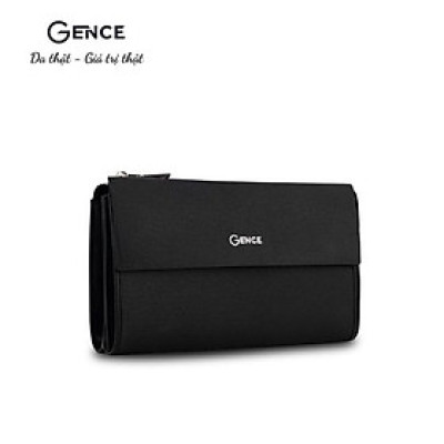 Ví Cầm Tay Nam Gence Da Bò Taiga HT06 Màu Đen