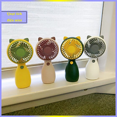 Phụ kiện tiện ích -Quạt mini cầm tay ,quạt để bàn có dây cắm USB ,quạt tích điện kèm tai cực xinh và đáng yêu 