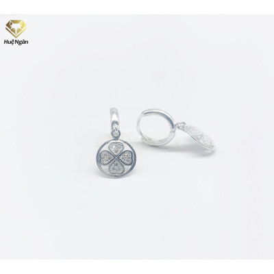 Bông tai bạc Ý 925 Huệ Ngân - Cỏ 4 lá may mắn RYE140459