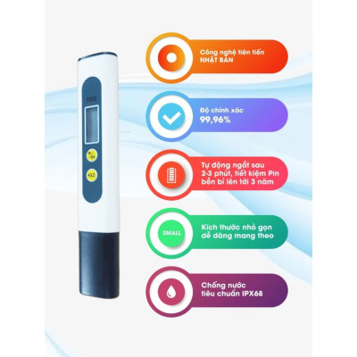 DỤNG CỤ THỬ NƯỚC SẠCH , BÚT THỬ NƯỚC TDS , MÁY KIỂM TRA NƯỚC SẠCH CHÍNH SÁC