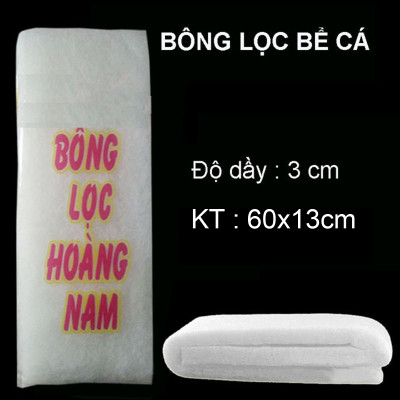 3 Bông Lọc Bể Cá Hoàng Nam Trắng 60x13cm - Vật Liệu Lọc Nước Hồ Cá Cao Cấp