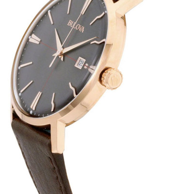 Đồng Hồ Nam Bulova Dây Da 97B154 - Mặt Xám