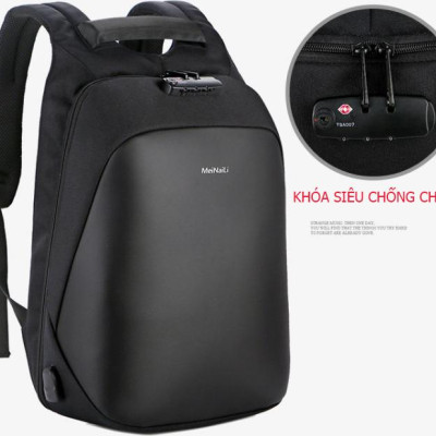 Ba lô nam thời trang đa năng tích hợp chế độ chống trộm cao cấp + sạc USB tiện dụng và siêu chống thấm nước(15,6")