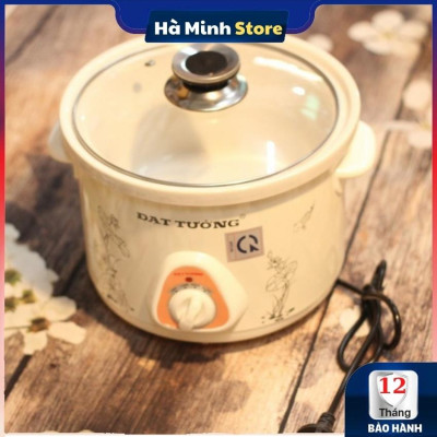 Nồi Kho Cá Bằng Điện Đạt Tường 4 Chế Độ Ruột Sứ Tráng Men Cao Cấp - Nồi Nấu Chậm, Hầm Cháo, Hầm Xương Đa Năng