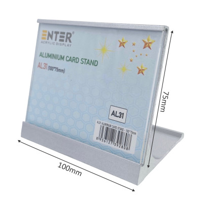 Bảng thông tin để bàn nhôm Enter AL31 100x75mm, Khung thông tin sản phẩm, Khung bảng giá, Kệ trưng bày để bàn